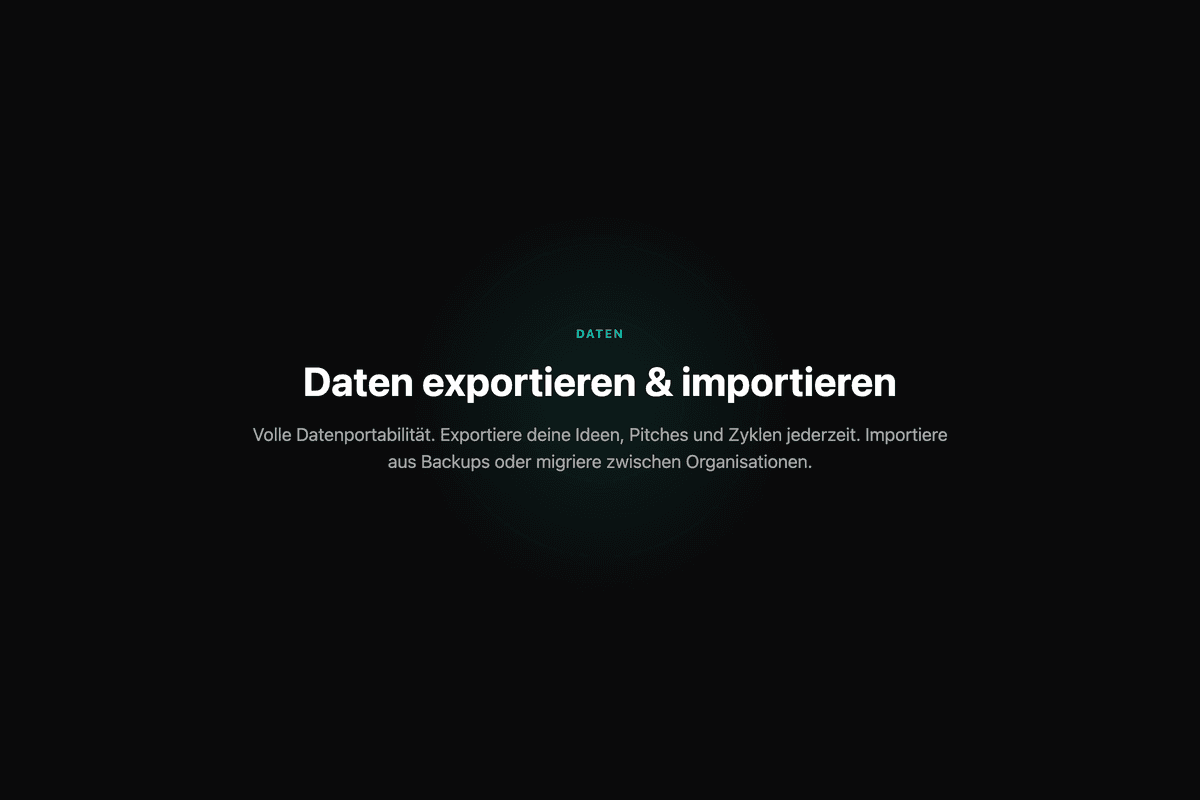 Data export and import