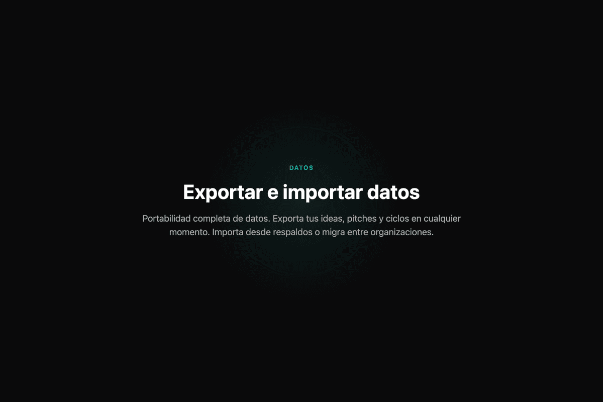 Data export and import