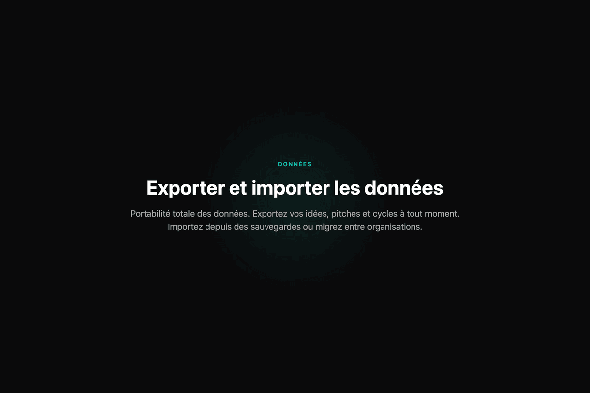 Data export and import